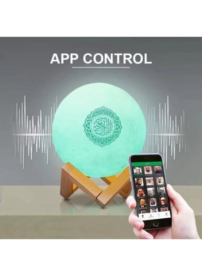 CRONY SQ-520 Moon Lamp Quran Speaker with Remote - Bluetooth Islamic Audio Player LED Night Light for Kids Bedroom Home Decor - Image 2